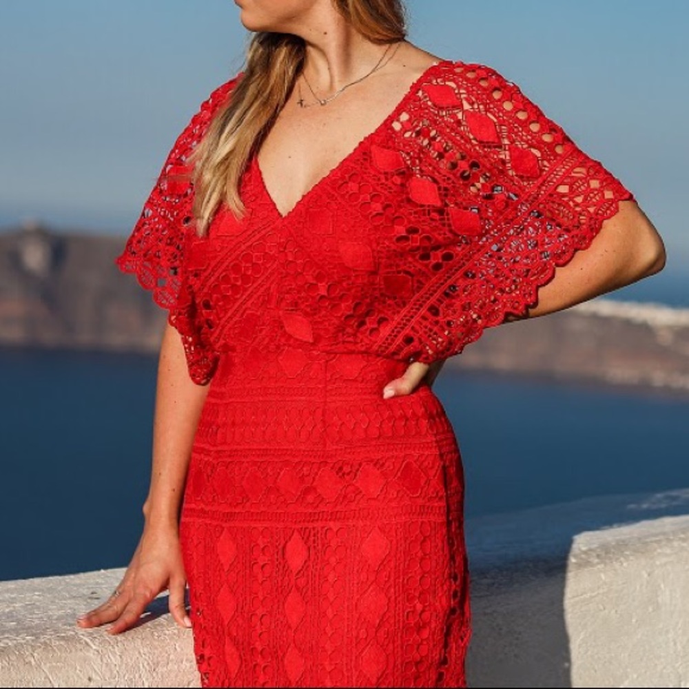 Lulus First Kiss Red Dress